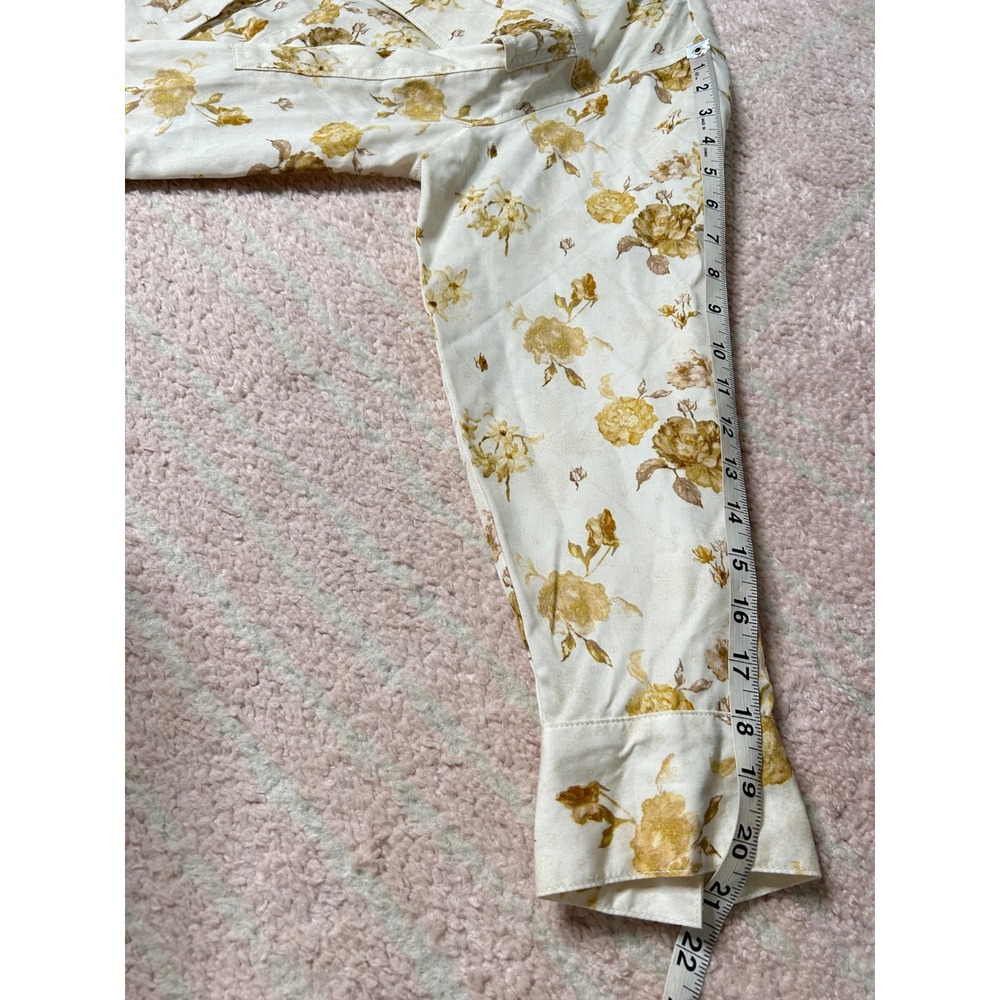 Woolrich x Target Floral Cropped Boxy Button Front Blouse Size XL Like New Fall - Picture 9 of 9